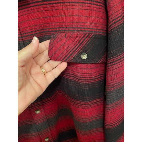 Legendary Whitetails Mens Red & Black Plaid Flannel Shirt 3XT 100% Cotton - Picture 5 of 15